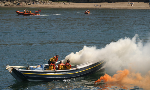 Mock Boat On Fire